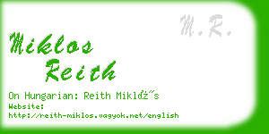 miklos reith business card